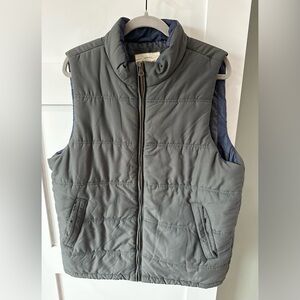 Weatherproof Vintage Mens Size L Gray Puffer Vest Full Zip